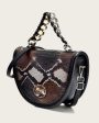 Black semicircular top handle handbag Online Sale