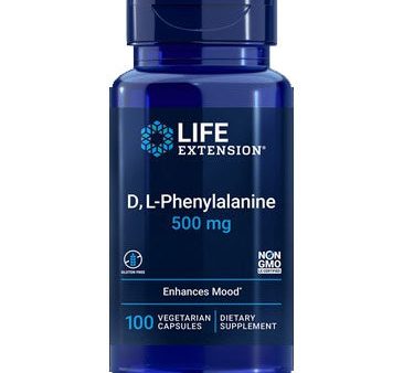 D, L-Phenylalanine 500 mg, 100 Vegetarian Capsules, Life Extension Online