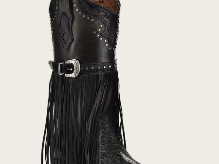 Western Style black stingray boot on Sale