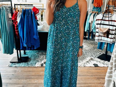 Oasis Navy Floral Maxi Dress Cheap