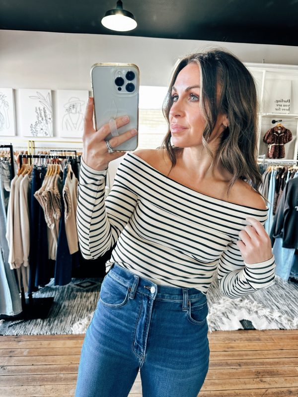 Blink Stripe Off Shoulder Hot on Sale