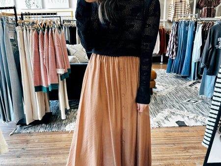 Button Down Midi Skirt-2 Colors Online