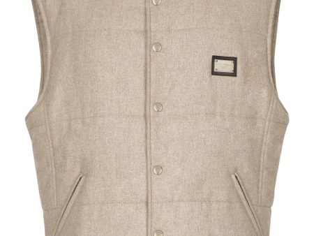 Logo-Plaque Cashmere-Blend Gilet Hot on Sale